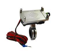 JBPIHZT Support Téléphone Moto avec Chargeur USB pour Guidon GPS Bracket 6.2'' Cellule(Argent)