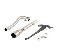 JBPIHZT Système D'échappement Complet Pour Moto Pour Cross Pour Cub110 CC110 110CC 2018 2019 2020 2021 2022 2023 Silencieux Avant Modifié(Style E)