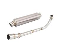 JBPIHZT Système D'échappement Complet Pour Moto Pour Cross Pour Cub110 CC110 110CC 2018 2019 2020 2021 2022 2023 Silencieux Avant Modifié(ModèleA)