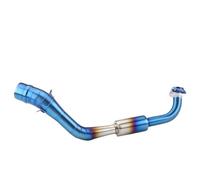 JBPIHZT Tuyau D'échappement De Moto Couleur Bleu Système De Tuyau Intermédiaire Collecteur Coulissant Pour Y&amaha NVX 155 125 NVX155 Pour Aerox155(STYLE 2)