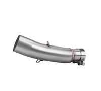 JBPIHZT Tuyau D'échappement Intermédiaire 51 Mm En Acier Inoxydable Pour Moto Pour CB300R 2018 2019 2020 2021 2022 2023 2024(Argent)