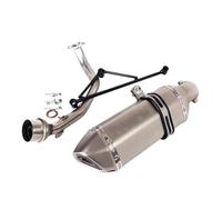 JBPIHZT Tuyau Liaison Connexion Avant De Déflecteur Silencieux De Système D'échappement Moto En Acier Inoxydable Pour Y&amaha GY6 125 Cc Et 150 Cc(Style E)