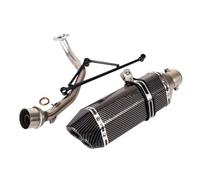 JBPIHZT Tuyau Liaison Connexion Avant De Déflecteur Silencieux De Système D'échappement Moto En Acier Inoxydable Pour Y&amaha GY6 125 Cc Et 150 Cc(Style I)