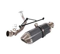 JBPIHZT Tuyau Liaison Connexion Avant De Déflecteur Silencieux De Système D'échappement Moto En Acier Inoxydable Pour Y&amaha GY6 125 Cc Et 150 Cc(Style D)