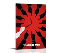 JBQOUOUZ 12 Angry Men Classic Movies Merveilleux Poster sur toile Décoration murale Décoration Chambre à coucher 50 x 75 cm Style cadre