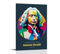 JBQOUOUZ Impression sur toile pour album de musique Antonio Vivaldi - Décoration murale pour chambre à coucher - 30 x 45 cm - Style cadre