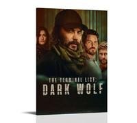 JBQOUOUZ The Terminal List Poster sur toile avec cadre Motif loup noir classique 30 x 45 cm