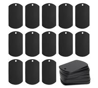 JBUQEG 15 Pièces Ébauches de Gravure en Aluminium, Étiquettes Gravées Rectangulaires Vierges pour Chiens, Plaque d'Identité Militaire Vierge, pour DIY Porte-Clés Bricolage et Projet D'Artisanat