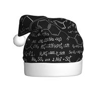 JBYJBX Abstrait Science Chimie Illustration 3D Impression 3D Chapeau de Noël Fête Noël Vacances Festif Adulte Unisexe Chapeau de Père Noël Décoration Thème