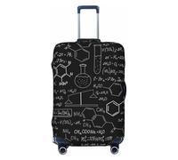 JBYJBX Abstrait Science Chimie Illustration 3D Impression Valise Housse Bagages Protecteur Lavable Élastique Tendance Voyage Gear Cover, Noir/blanc, X-Large