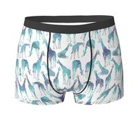 JBYJBX Boxer humoristique pour homme Motif girafe, noir, Medium