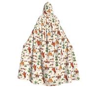 JBYJBX Cape à capuche pour adulte avec imprimé cheval de cowboy pour carnaval, cosplay, fête vampire, fournitures de décoration