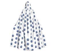 JBYJBX Cape à capuche pour adulte avec imprimé mauvais yeux pour carnaval, cosplay, fête de vampire