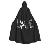 JBYJBX Cape à capuche pour adulte avec imprimé patte de chien amoureux pour carnaval, cosplay, fête de vampire