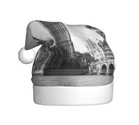 JBYJBX Chapeau de Noël imprimé Londres Fête Noël Vacances Festif Adulte Unisexe Chapeau de Père Noël Décoration Thème