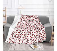 Jbyjbx Couverture en flanelle imprimée coccinelle pour salon, chambre à coucher, cadeau pour femme adulte, 101,6 x 76,2 cm