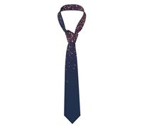JBYJBX Cravate pour homme Motif galaxie dans l'univers Pour mariage, affaires, fêtes, cadeau pour marié, père, garçon d'honneur, Bleu marine ciel et étoiles, taille unique