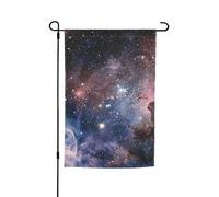 Jbyjbx Drapeau de jardin imprimé galaxie de la Voie lactée de l'Univers - Superbe drapeau d'extérieur - Décoration de cour - Résistant à la décoloration