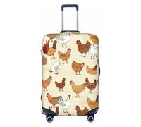 JBYJBX Housse de protection pour valise, lavable, élastique, tendance, imprimé « A Brood Of Chickens », Noir, X-Large
