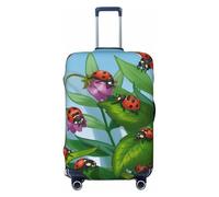 JBYJBX Housse de protection pour valise, lavable, élastique, tendance, motif coccinelle, Noir, Small