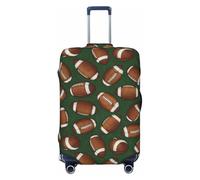 JBYJBX Housse de protection pour valise, lavable, élastique, tendance, motif football vert, Noir/blanc, Small