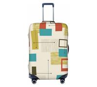 JBYJBX Housse de protection pour valise, lavable, élastique, tendance, motif imprimé moderne du milieu du siècle, Noir , XL