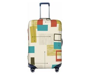 JBYJBX Housse de protection pour valise, lavable, élastique, tendance, motif imprimé moderne du milieu du siècle, Noir , XL