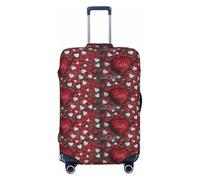 JBYJBX Housse de protection pour valise, lavable, élastique, tendance, pour la Saint Valentin, Noir/blanc, Medium