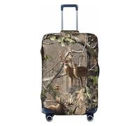 JBYJBX Housse de protection pour valise, motif cerf, ours, élan, lavable, élastique, tendance, Noir/blanc, X-Large