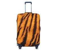 JBYJBX Housse de protection pour valise, motif tigre rayé, lavable, élastique, tendance, Noir/blanc, Small