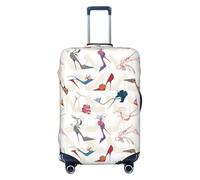 JBYJBX Housse de valise à talons hauts avec impression de chaussures à talons hauts, lavable, élastique, tendance, Noir, Large