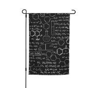 Jbyjbx Illustration abstraite, science, chimie, impression 3D, magnifique drapeau de jardin, drapeau extérieur, décoration de cour, porches, jardins, résistant à la décoloration