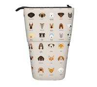 JBYJBX Manta Ray & Fish Print Trousse à crayons multifonction Télescopique Trousse Organisateur, Sac de rangement pour fournitures de bureau, Race de chien, One Size, Contemporain