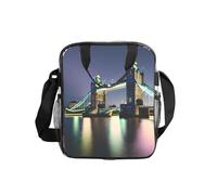 JBYJBX Night London Tower Bridge Print Clear Isotherme Lunch Capacity Food Storage Container Outdoor Office Travel Picnic