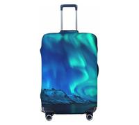 JBYJBX Northern Lights Housse de protection pour valise, lavable, élastique, tendance, Noir/blanc, X-Large