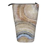JBYJBX Onyx Stone Trousse à crayons télescopique multifonction avec imprimé bleu pâle, Noir , Taille unique