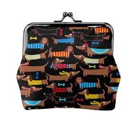 Jbyjbx Porte-monnaie compact avec inscription « I Love My Dog Teckels » avec fermeture éclair pour un usage quotidien et des cadeaux