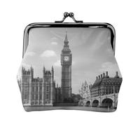 Jbyjbx Porte-monnaie compact imprimé Londres mignon petit portefeuille avec fermeture éclair pour un usage quotidien et cadeaux