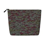 JBYJBX Programmeur Programmeur Code Imprimer Sac de Maquillage Imperméable Voyage Cosmétique Fourre-tout Zippered Pouch pour Femmes Trousse de Toilette Noir, Taille Unique, Noir, One Size
