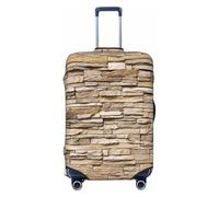 JBYJBX Rustique Rocks Housse de protection pour valise, lavable, élastique, tendance, motif brique, Noir/blanc, X-Large