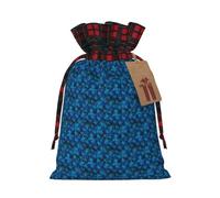 JBYJBX Sac cadeau de Noël avec cordon de serrage imprimé tortue de mer Bleu