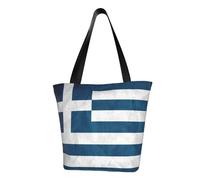 JBYJBX Sac fourre-tout tendance et léger avec imprimé drapeau grec pour voyage, plage, travail, trajets multiples occasions