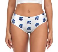 JBYJBX Slip pour femme imprimé mauvais yeux sous-vêtements sans couture respirant avec évacuation de l'humidité, Noir, M