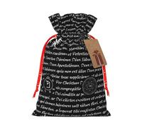 JBYJBX Supernatural Inspiration Sac cadeau de Noël avec cordon de serrage pour fête de Noël