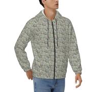 JBYJBX Sweat à capuche pour homme avec imprimé Tour Eiffel et fleurs de Paris, Noir , M