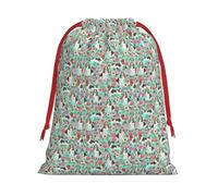 JBYJBX Sweet Basset Hound Imprimé floral Pratique Cordon de serrage Pochette multifonction Rangement quotidien Essentiels de voyage