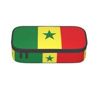 JBYJBX Trousse à crayons avec imprimé drapeau du Sénégal, sac de rangement, trousse à crayons pour adultes, noir, taille unique, Noir , Taille unique