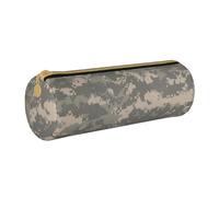JBYJBX Trousse à crayons en cuir avec imprimé camouflage numérique militaire - Trousse fine et mignonne pour adultes, hommes et femmes, blanc, Taille unique