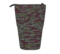 JBYJBX Trousse à crayons télescopique multifonction avec code de programmation - Sac de rangement pour papeterie, Noir , Taille unique