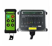 JC-4S 4 boutons de commande de grue industrielle interrupteurs treuils piste de levage contrôleur de levage de grue(Green 2T1R)